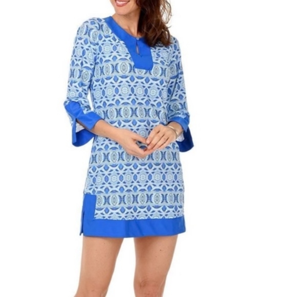 Cabana Life Blue and White Tunic